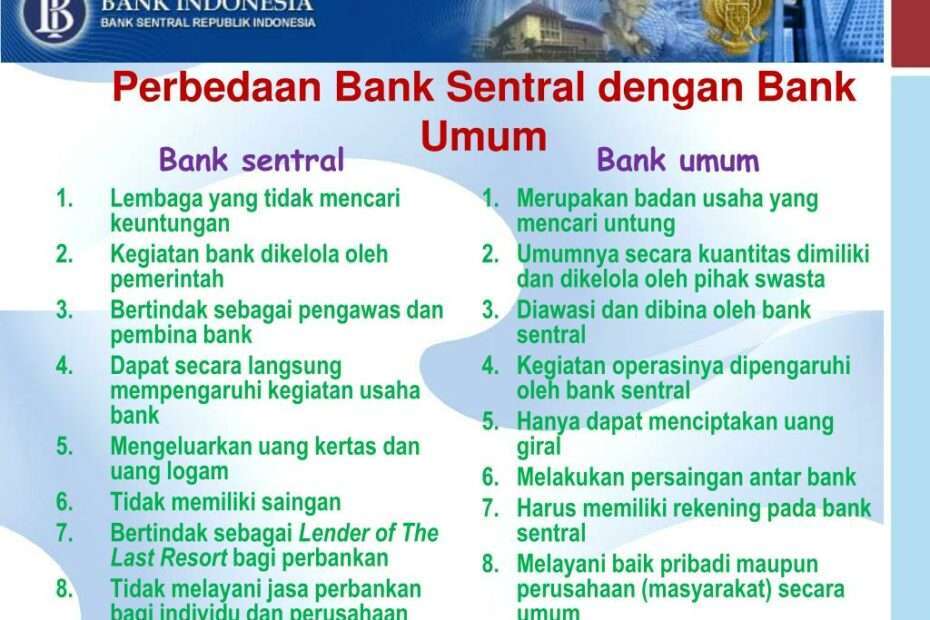 Apa Perbedaan Bank Sentral Dan Bank Umum? - Versus Beda